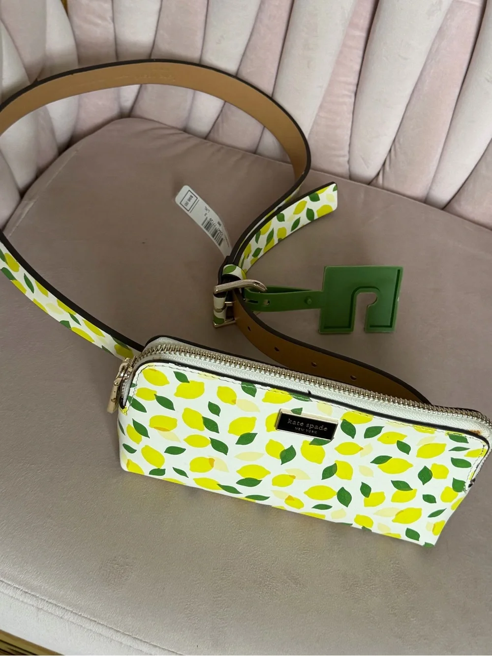 Kate Spade ♠️ Lemon Toss Belt Bag Sz L/XL 🍋